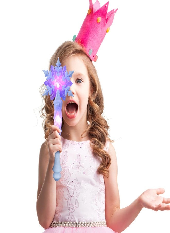 عصا فيكاسكي المضيئة، عصي أميرة الثلج، لعبة جنية عيد الميلاد الموسيقية على الجليد، طقم خشبي، ضوء فضي متوهج، لوازم حفلات الهالوين، لوازم أطفال، 5 قطع من عصي LED المضيئة، أعياد الميلاد، تنكر. - Image 2